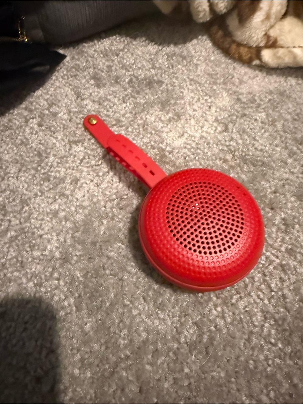 Portable Red Bluetooth Speaker with Strap
